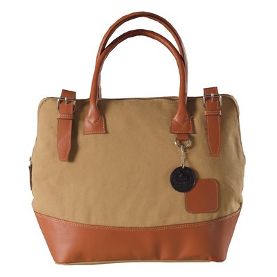 Cotton Canvas Fashion Tote Bag (12"x5"x17")